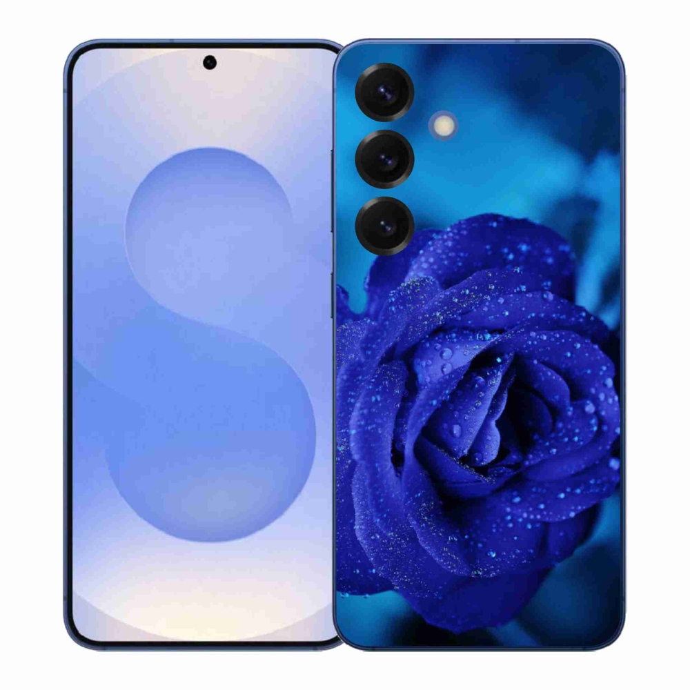 Gelový kryt mmCase na Samsung Galaxy S26+ - modrá růže