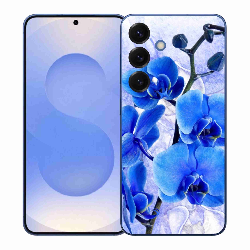 Gelový kryt mmCase na Samsung Galaxy S26+ - modré květy