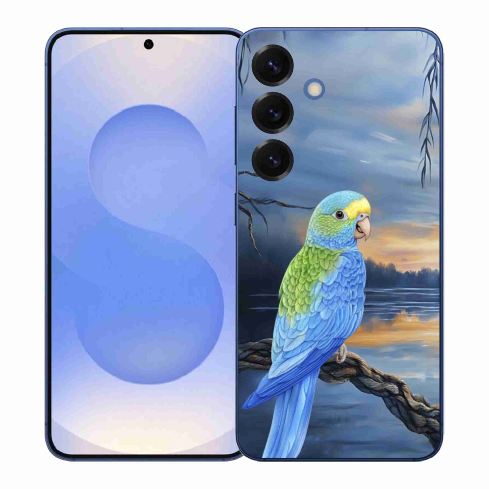 Gelový kryt mmCase na Samsung Galaxy S26+ - modrý papoušek