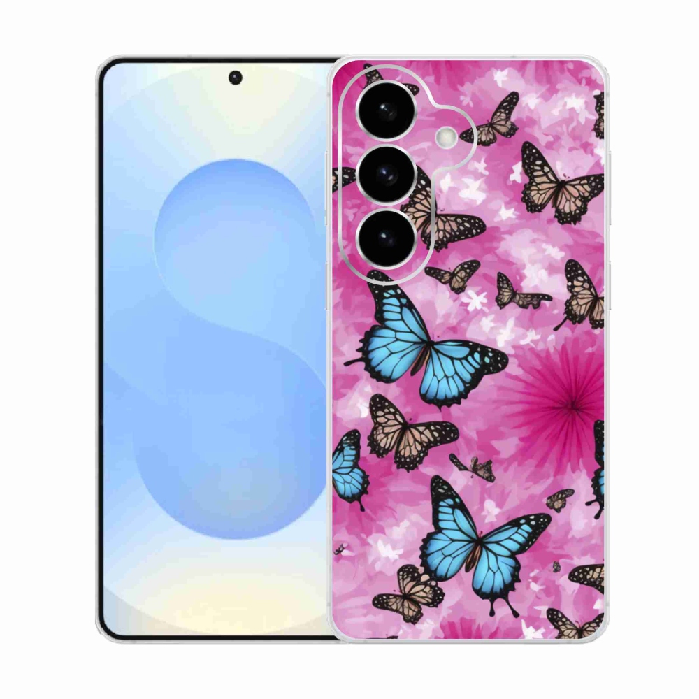 Gelový kryt mmCase na Samsung Galaxy S26  - motýlí zahrada