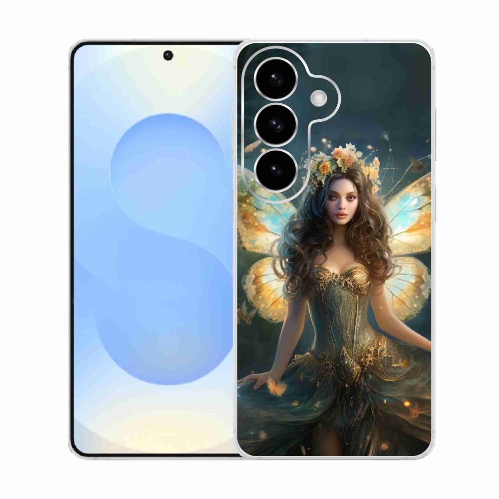 Gelový kryt mmCase na Samsung Galaxy S26  - motýlí žena