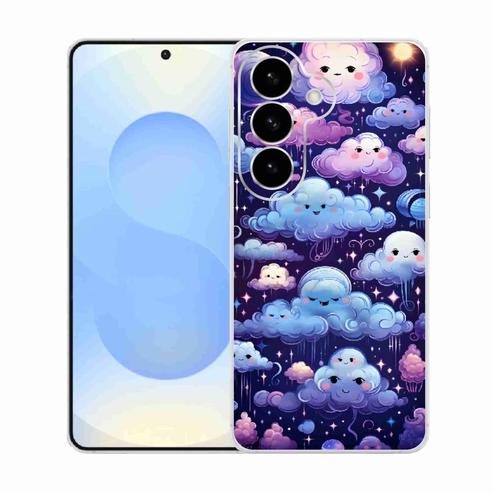 Gelový kryt mmCase na Samsung Galaxy S26  - mráčky