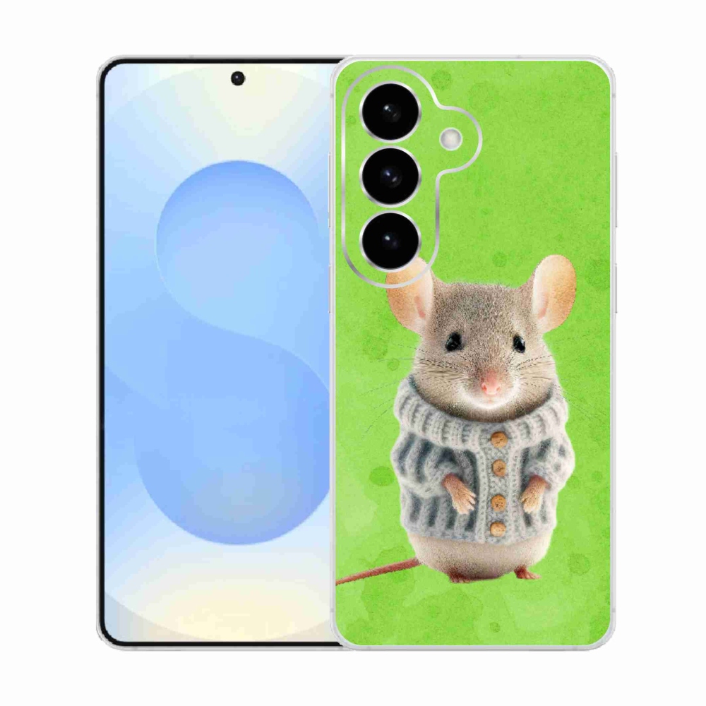 Gelový kryt mmCase na Samsung Galaxy S26  - myška ve svetru