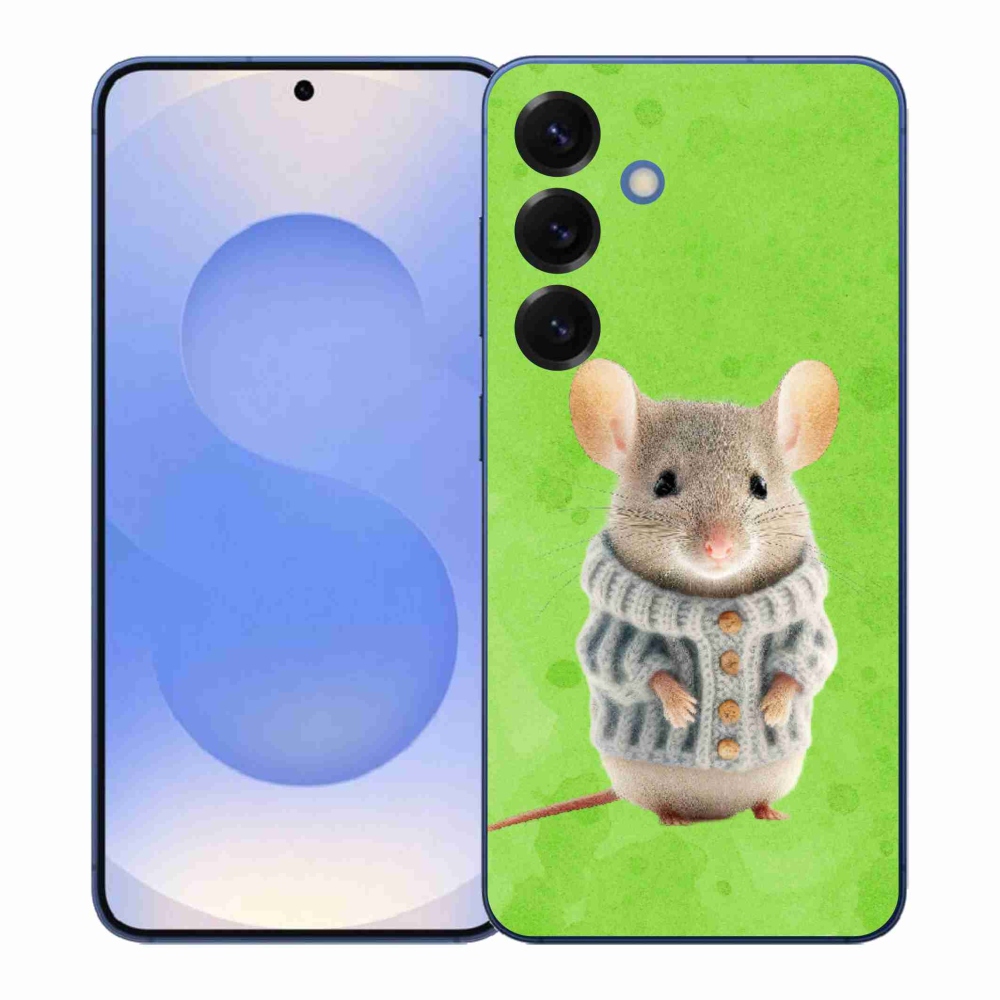 Gelový kryt mmCase na Samsung Galaxy S26+ - myška ve svetru