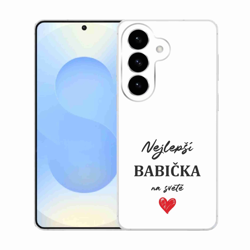 Gelový kryt mmCase na Samsung Galaxy S26  - nejlepší babička 1 bílé pozadí