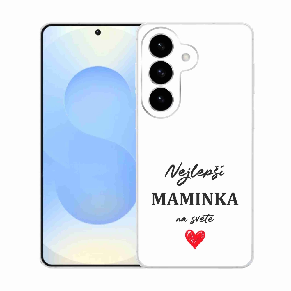 Gelový kryt mmCase na Samsung Galaxy S26  - nejlepší maminka 1 bílé pozadí