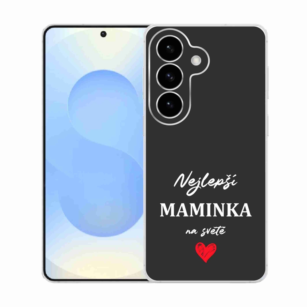 Gelový kryt mmCase na Samsung Galaxy S26  - nejlepší maminka 1 černé pozadí