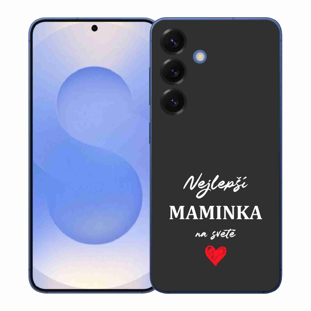 Gelový kryt mmCase na Samsung Galaxy S26+ - nejlepší maminka 1 černé pozadí