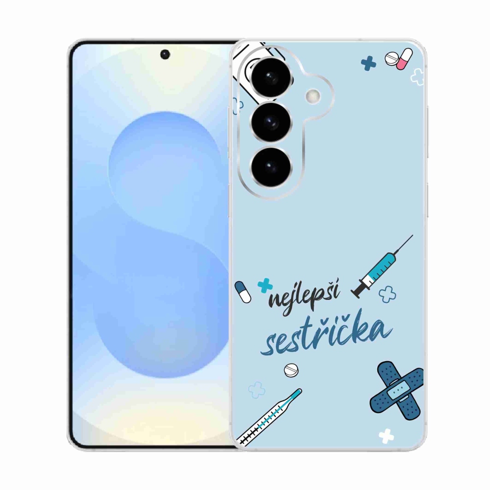 Gelový kryt mmCase na Samsung Galaxy S26  - nejlepší sestřička modré pozadí