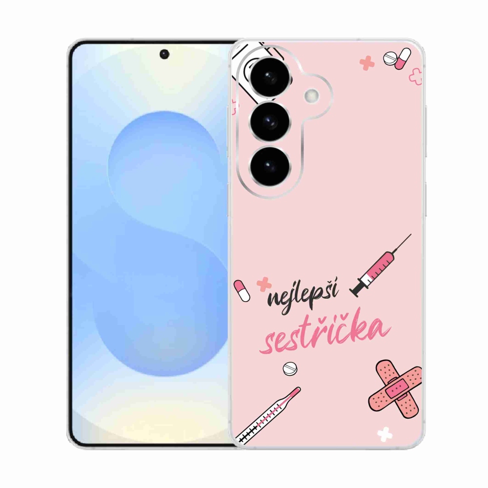 Gelový kryt mmCase na Samsung Galaxy S26  - nejlepší sestřička růžové pozadí