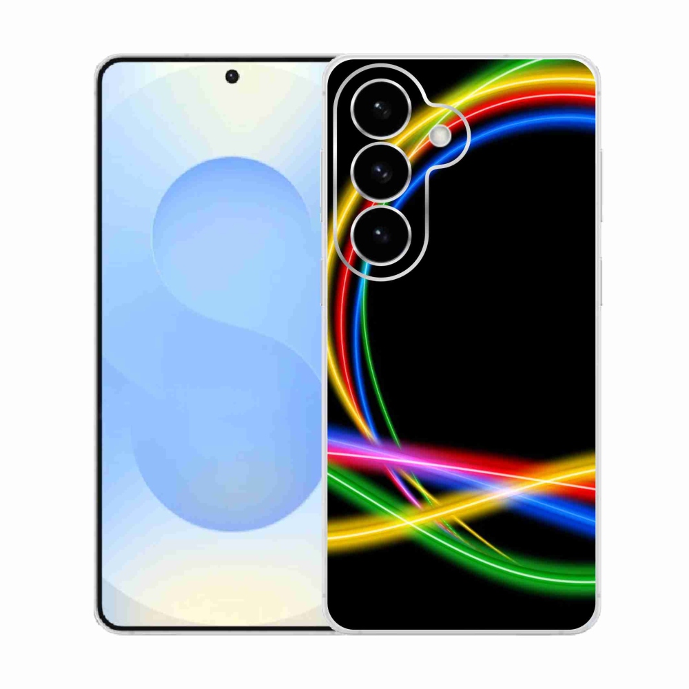 Gelový kryt mmCase na Samsung Galaxy S26  - neonové kruhy