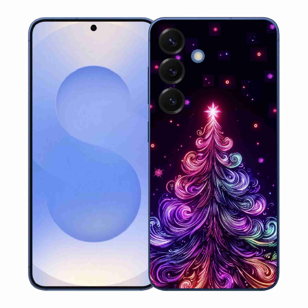 Gelový kryt mmCase na Samsung Galaxy S26+ - neonový vánoční stromek 1