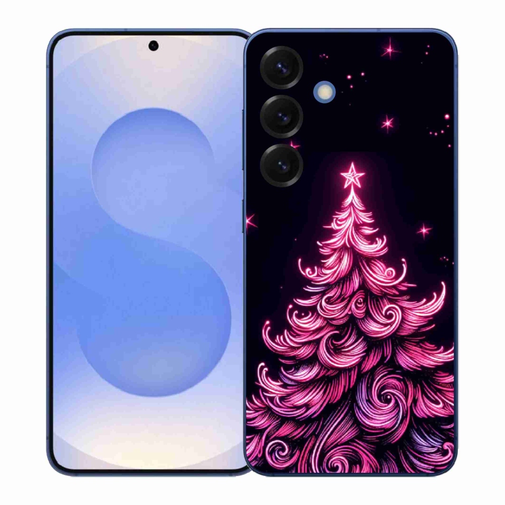 Gelový kryt mmCase na Samsung Galaxy S26+ - neonový vánoční stromek 2