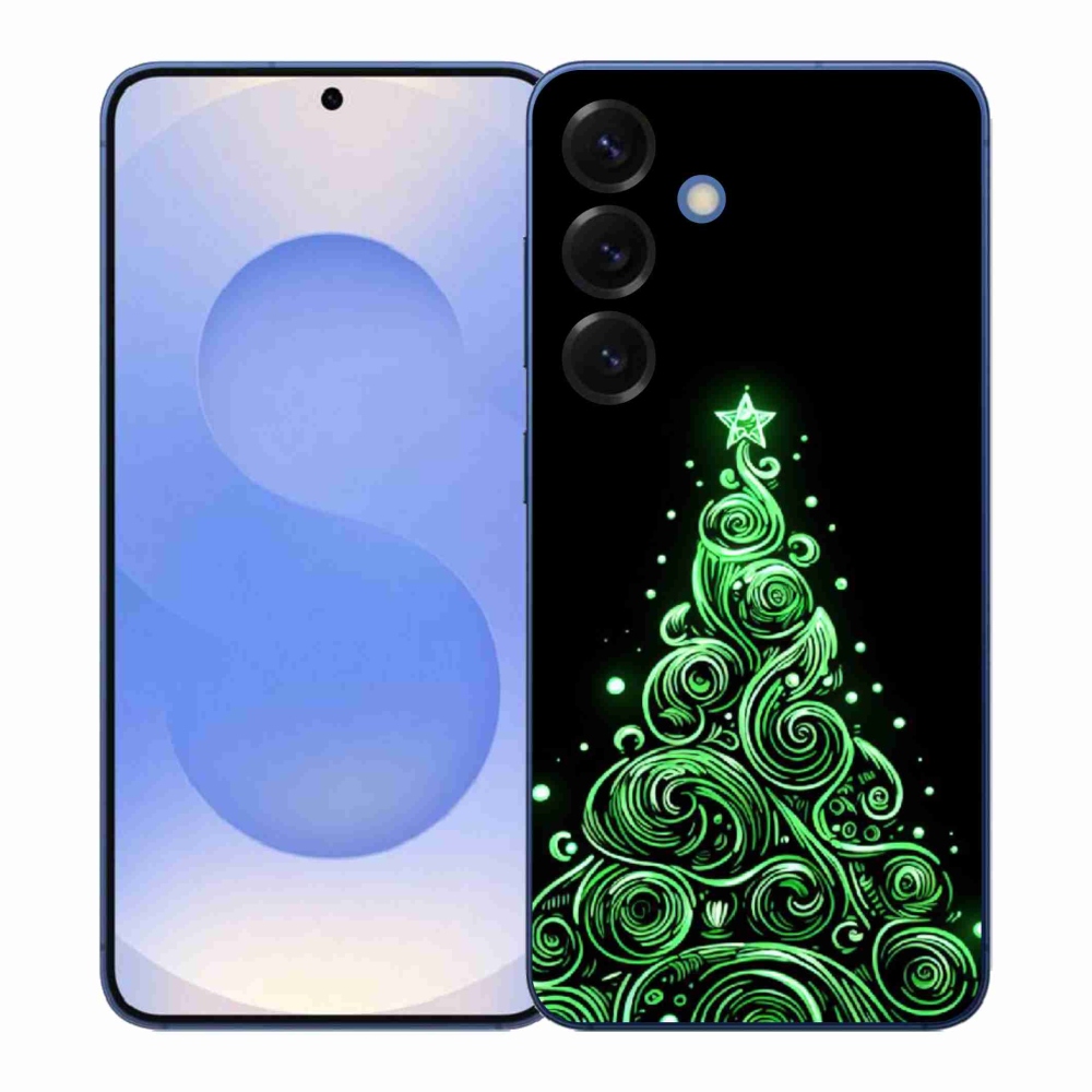 Gelový kryt mmCase na Samsung Galaxy S26+ - neonový vánoční stromek 3