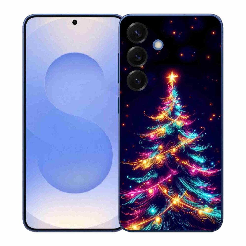 Gelový kryt mmCase na Samsung Galaxy S26+ - neonový vánoční stromek