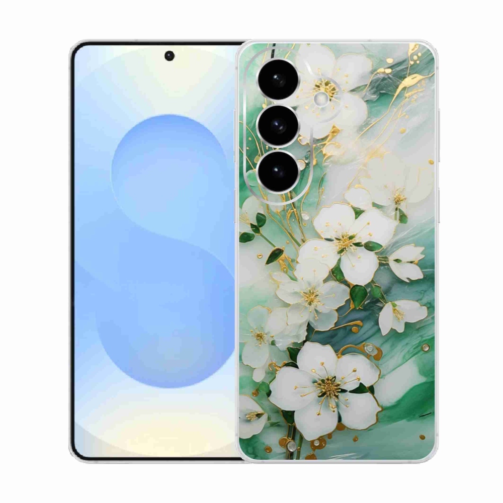 Gelový kryt mmCase na Samsung Galaxy S26  - něžné květy