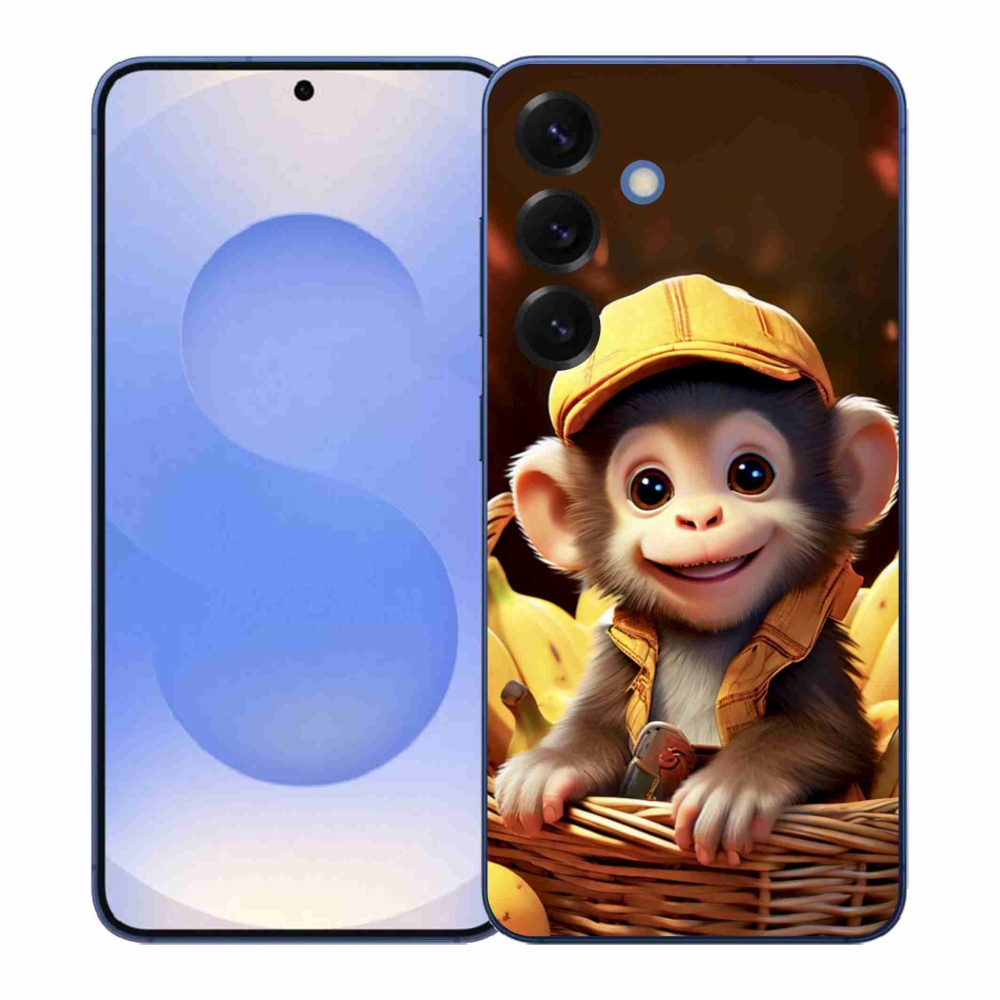 Gelový kryt mmCase na Samsung Galaxy S26+ - opice v košíku