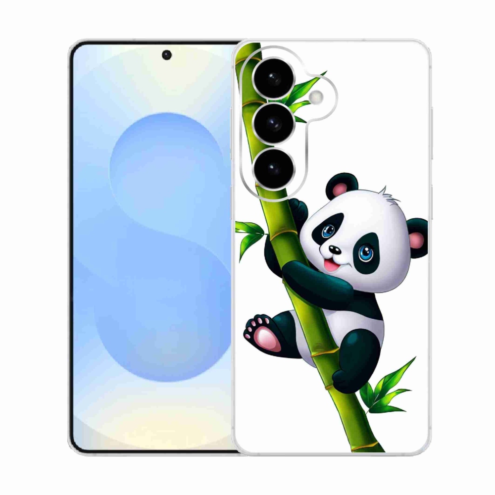 Gelový kryt mmCase na Samsung Galaxy S26  - panda na bambusu