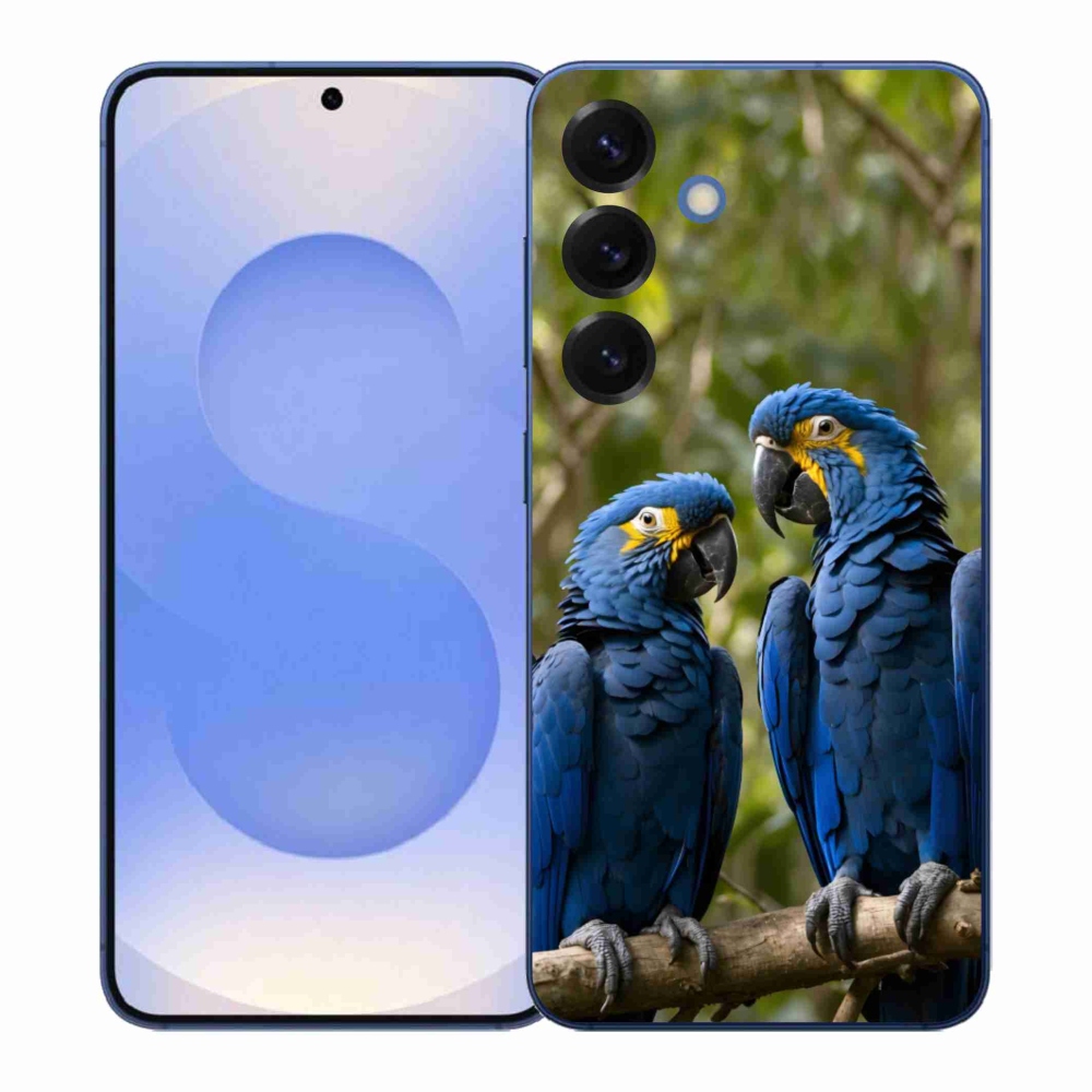 Gelový kryt mmCase na Samsung Galaxy S26+ - papouščí duo