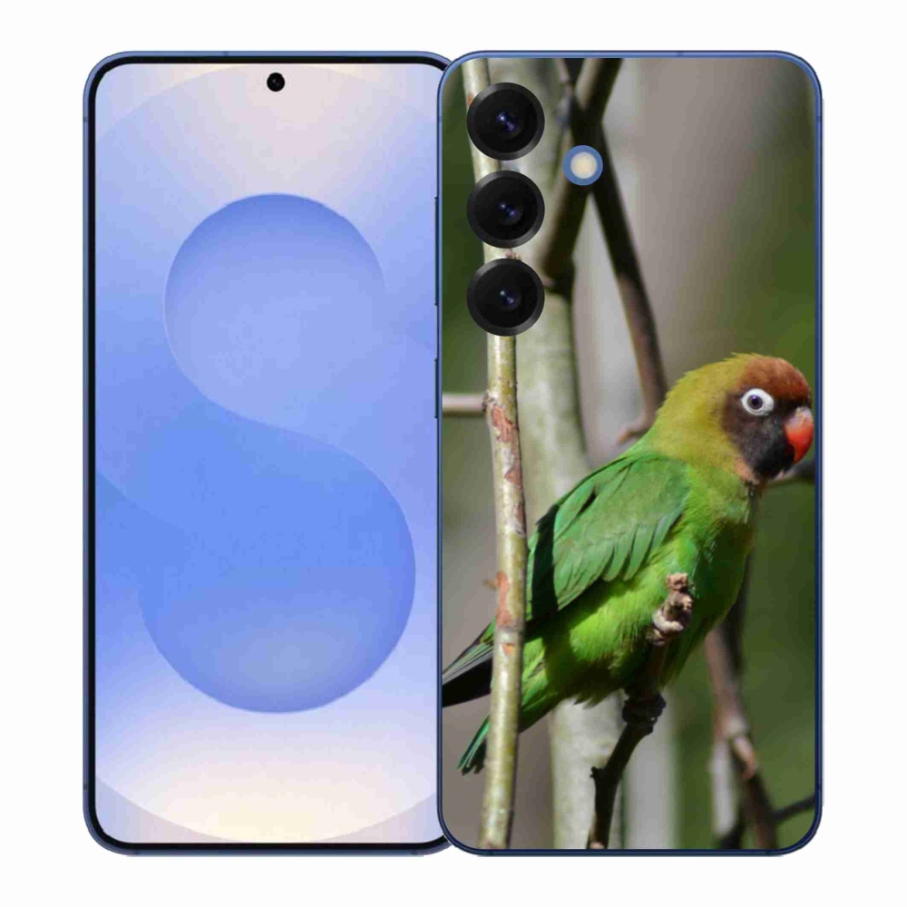 Gelový kryt mmCase na Samsung Galaxy S26+ - papoušek agapornis