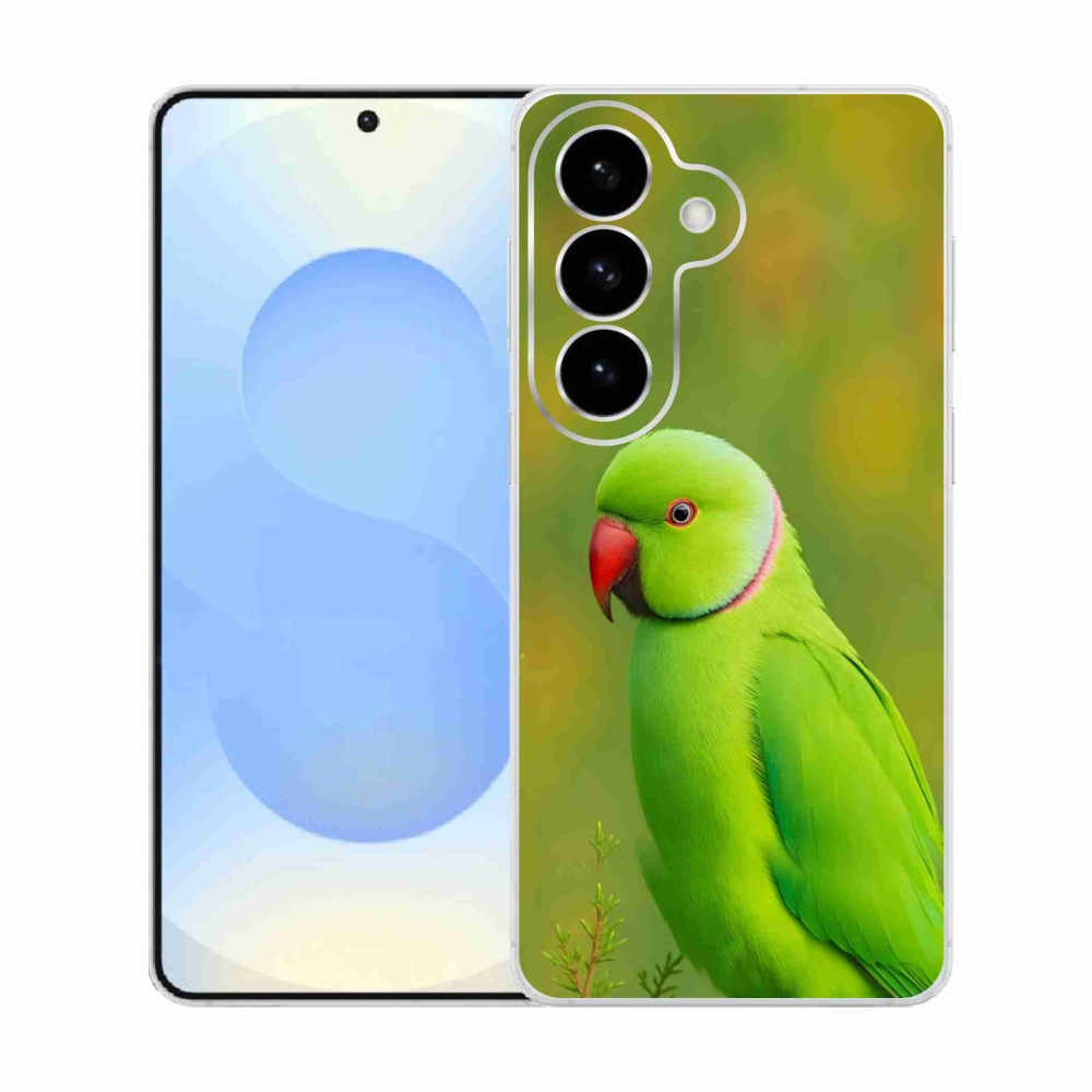 Gelový kryt mmCase na Samsung Galaxy S26  - papoušek alexandr 2