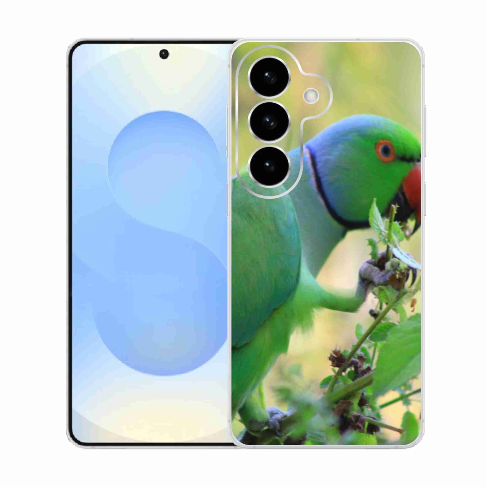 Gelový kryt mmCase na Samsung Galaxy S26  - papoušek alexandr