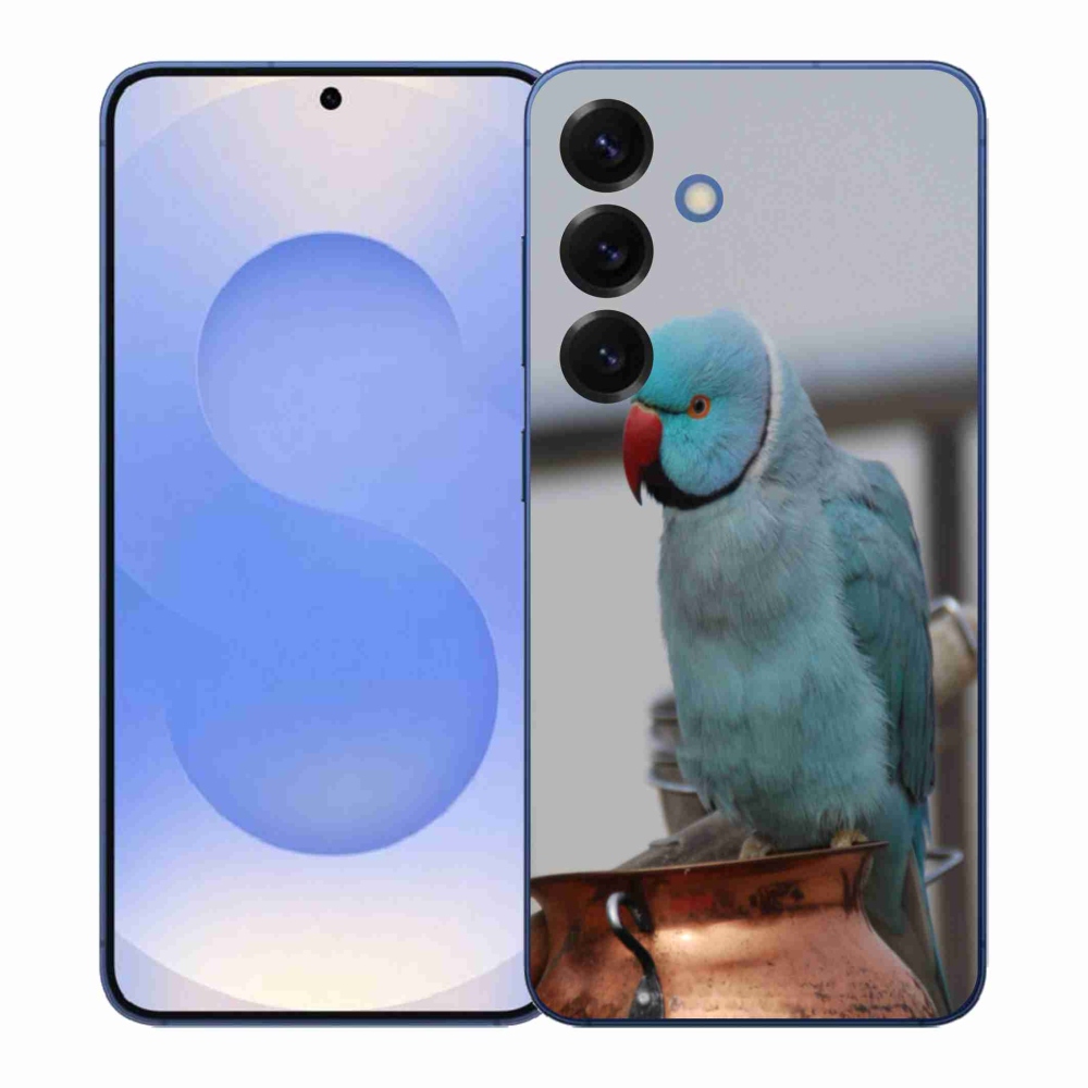 Gelový kryt mmCase na Samsung Galaxy S26+ - papoušek alexandr modrý