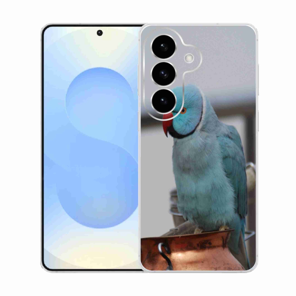 Gelový kryt mmCase na Samsung Galaxy S26  - papoušek alexandr modrý