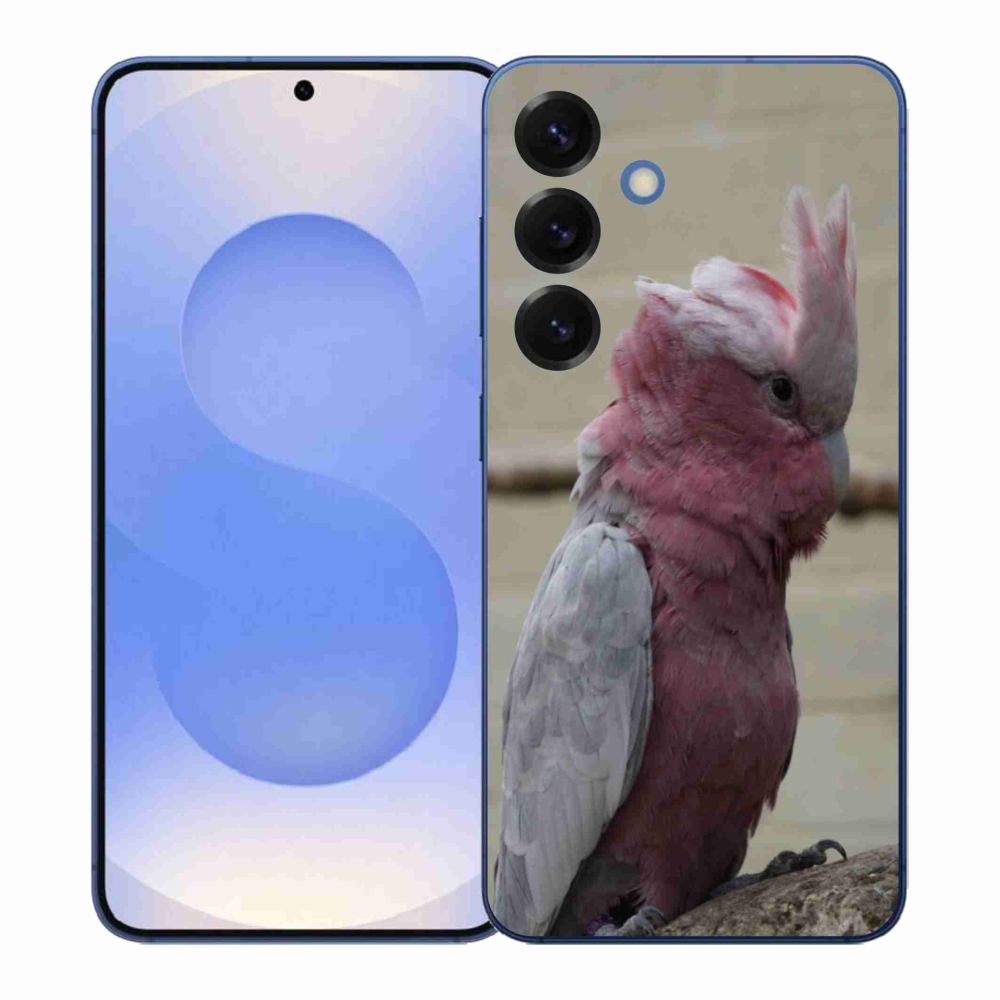 Gelový kryt mmCase na Samsung Galaxy S26+ - papoušek kakadu růžový