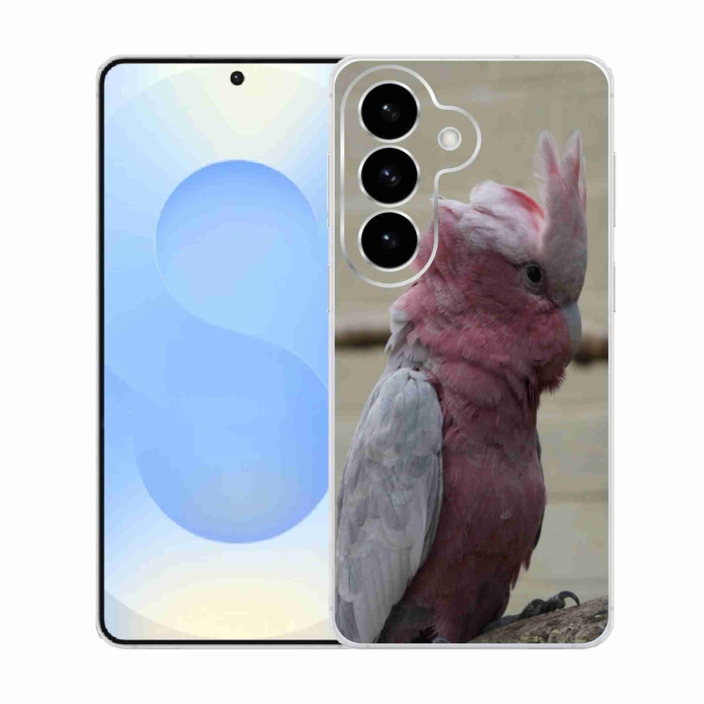 Gelový kryt mmCase na Samsung Galaxy S26  - papoušek kakadu růžový