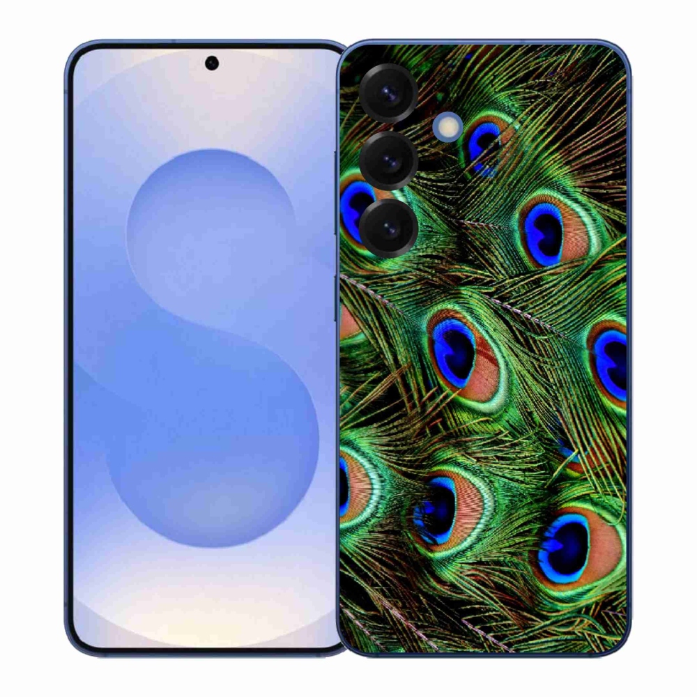 Gelový kryt mmCase na Samsung Galaxy S26+ - paví peří