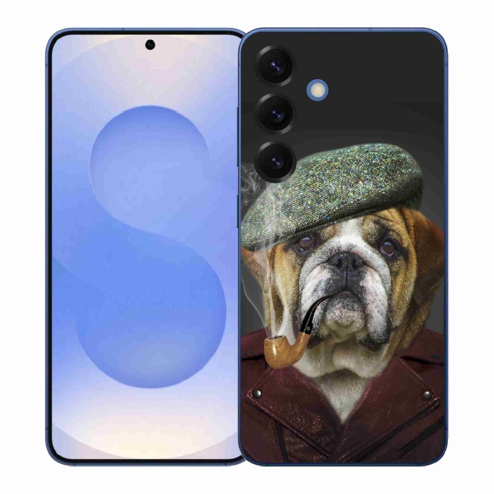 Gelový kryt mmCase na Samsung Galaxy S26+ - pes s fajfkou