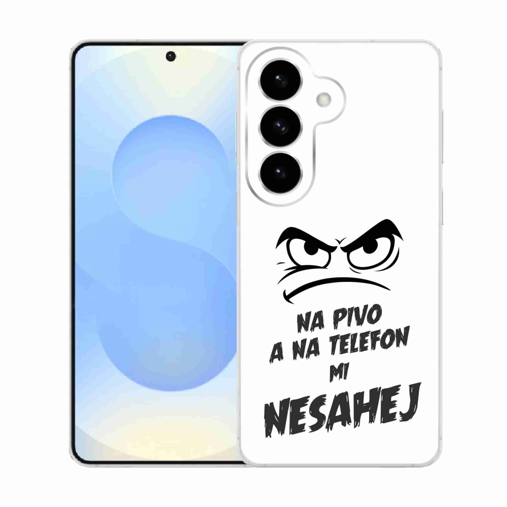 Gelový kryt mmCase na Samsung Galaxy S26  - pivní motiv 2 bílé pozadí