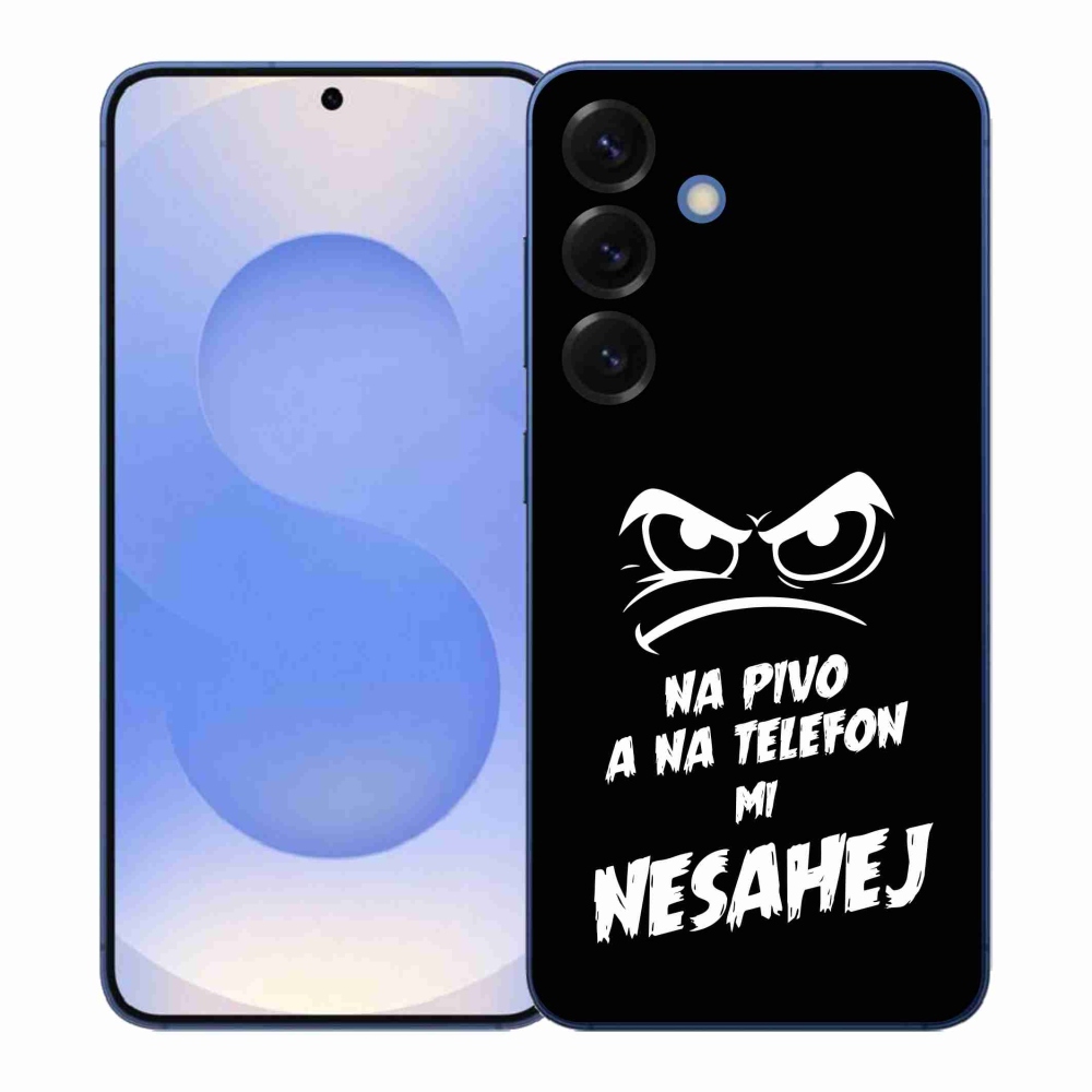 Gelový kryt mmCase na Samsung Galaxy S26+ - pivní motiv 2 černé pozadí