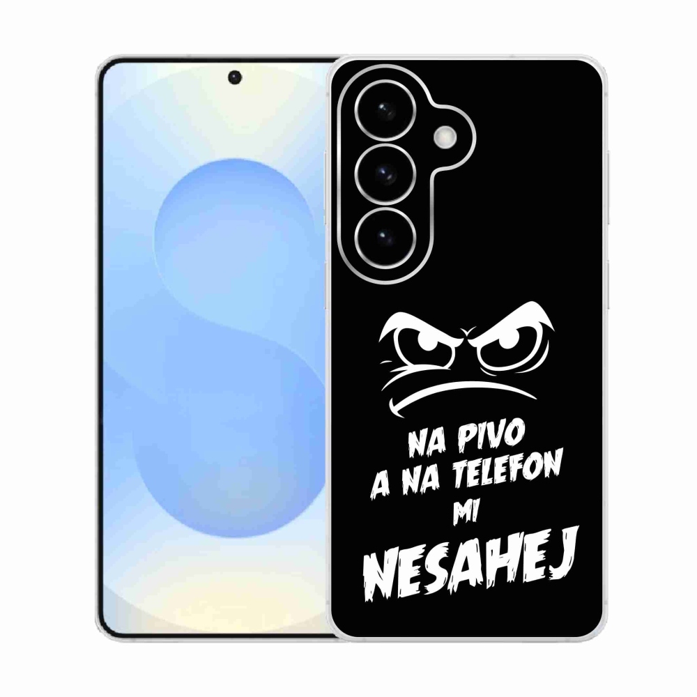 Gelový kryt mmCase na Samsung Galaxy S26  - pivní motiv 2 černé pozadí