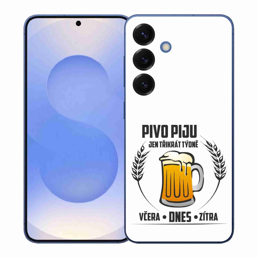 Gelový kryt mmCase na Samsung Galaxy S26+ - pivní motiv bílé pozadí