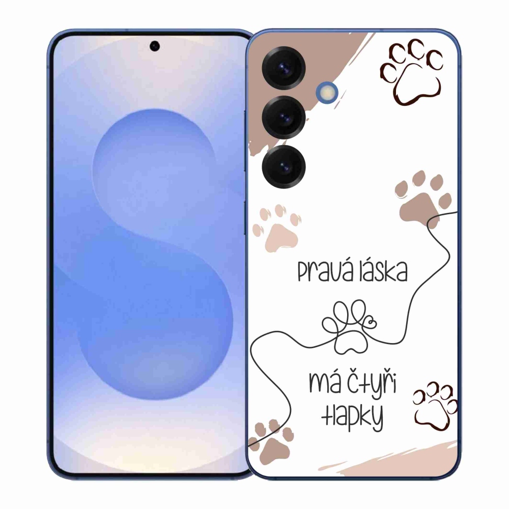 Gelový kryt mmCase na Samsung Galaxy S26+ - psí motiv 1 bílé pozadí