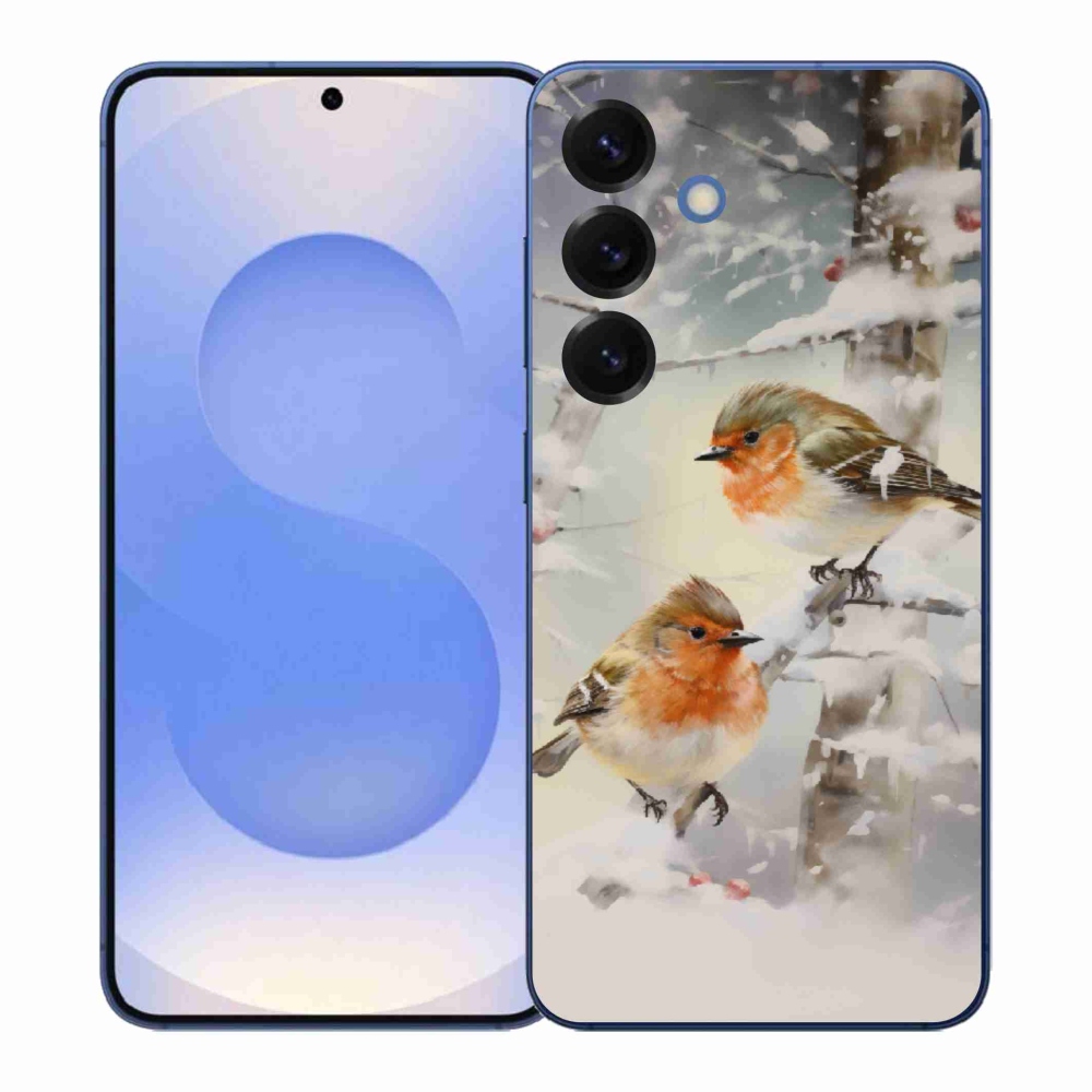 Gelový kryt mmCase na Samsung Galaxy S26+ - ptáčci v zimě