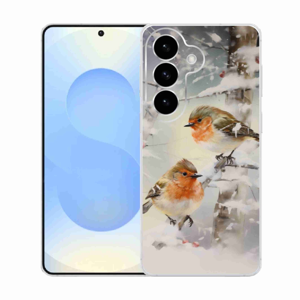 Gelový kryt mmCase na Samsung Galaxy S26  - ptáčci v zimě