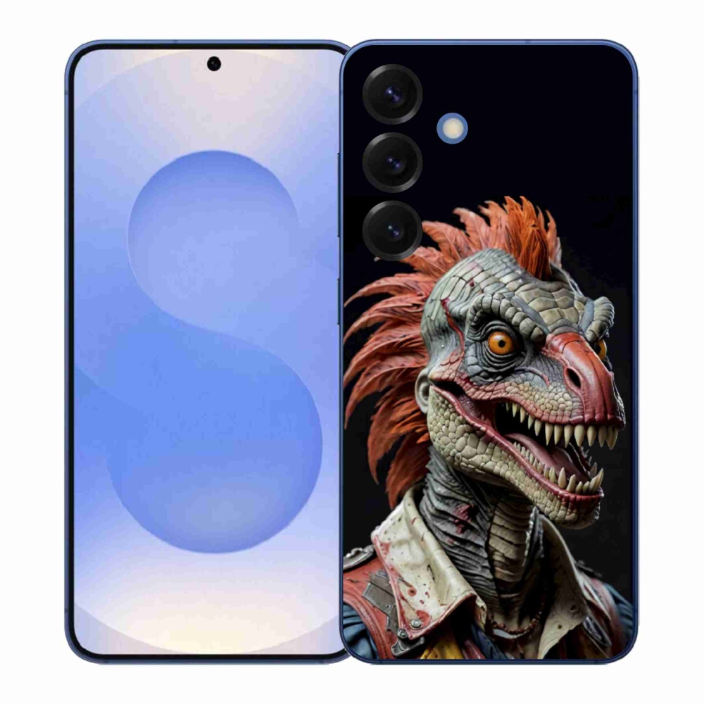 Gelový kryt mmCase na Samsung Galaxy S26+ - punk dinosaurus