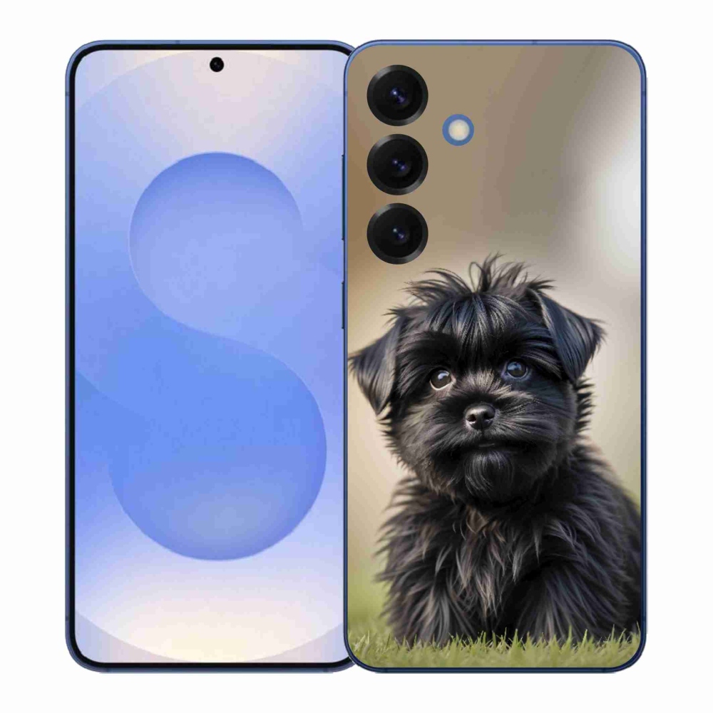 Gelový kryt mmCase na Samsung Galaxy S26+ - roztomilý černý pejsek