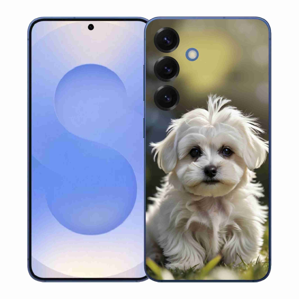 Gelový kryt mmCase na Samsung Galaxy S26+ - roztomilý maltézský psík