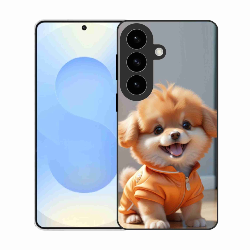 Gelový kryt mmCase na Samsung Galaxy S26 - roztomilý pomeranian v mikině