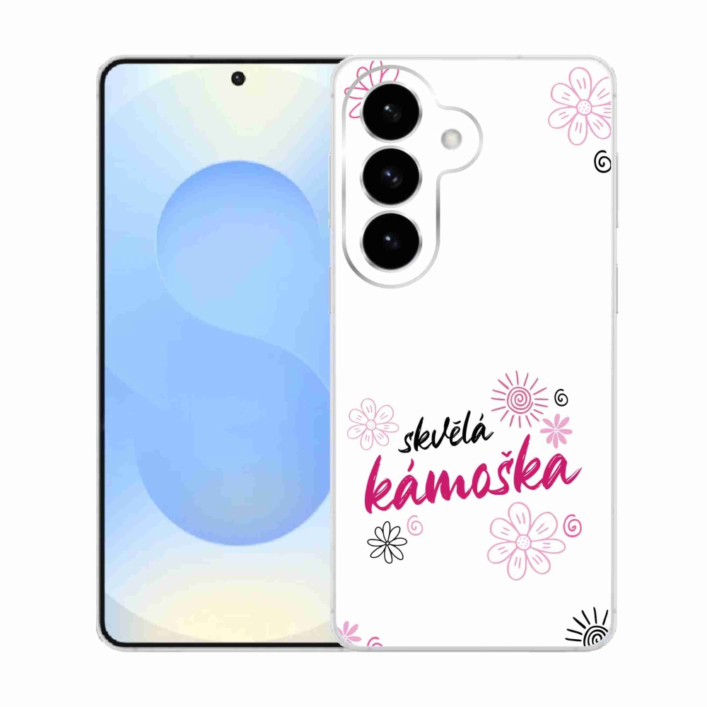 Gelový kryt mmCase na Samsung Galaxy S26  - skvělá kámoška bílé pozadí