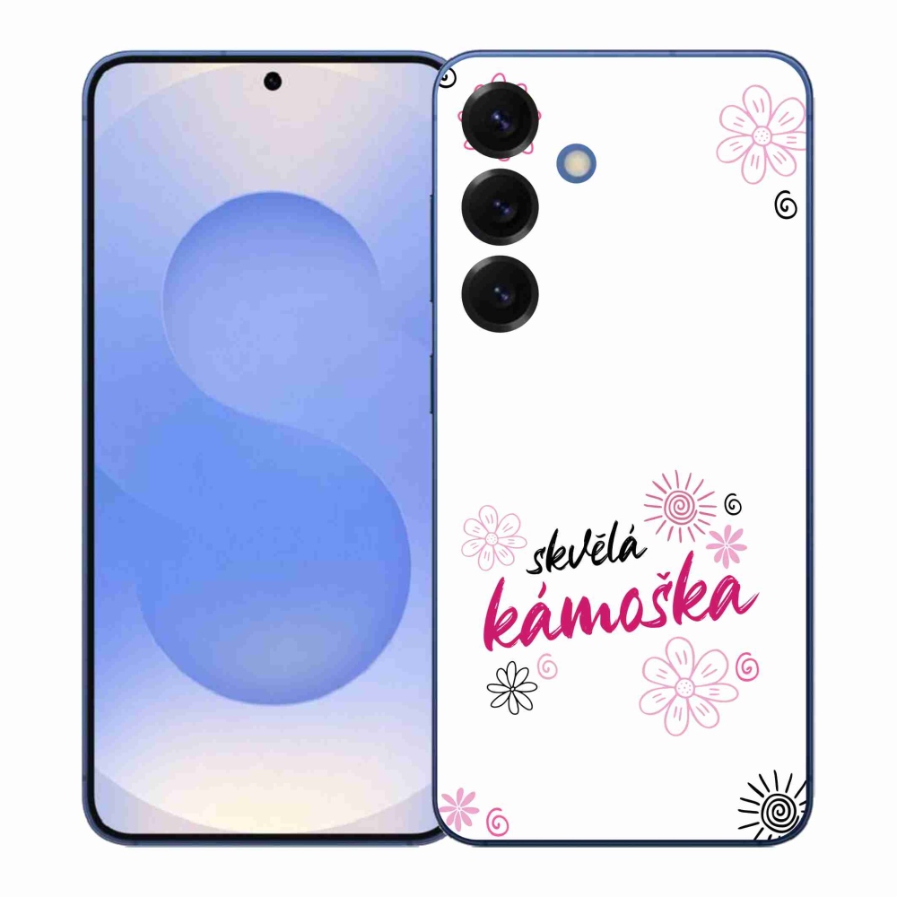 Gelový kryt mmCase na Samsung Galaxy S26+ - skvělá kámoška bílé pozadí