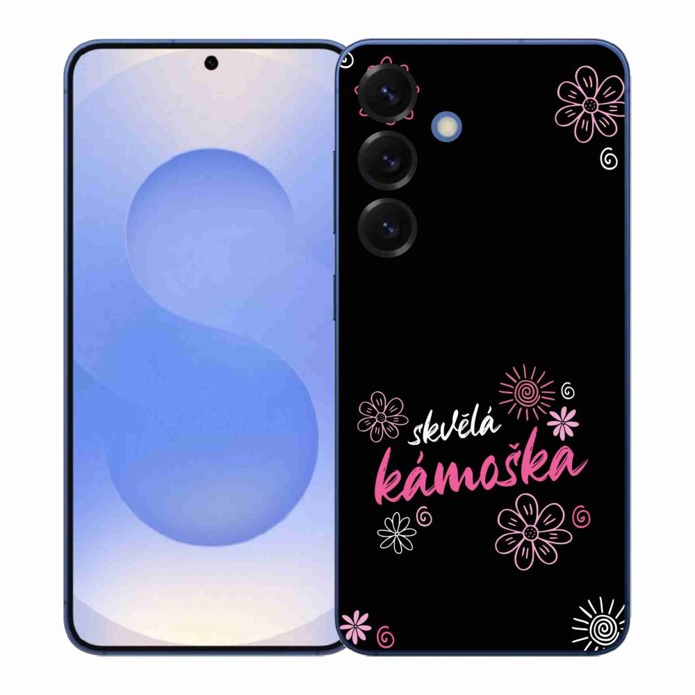 Gelový kryt mmCase na Samsung Galaxy S26+ - skvělá kámoška černé pozadí