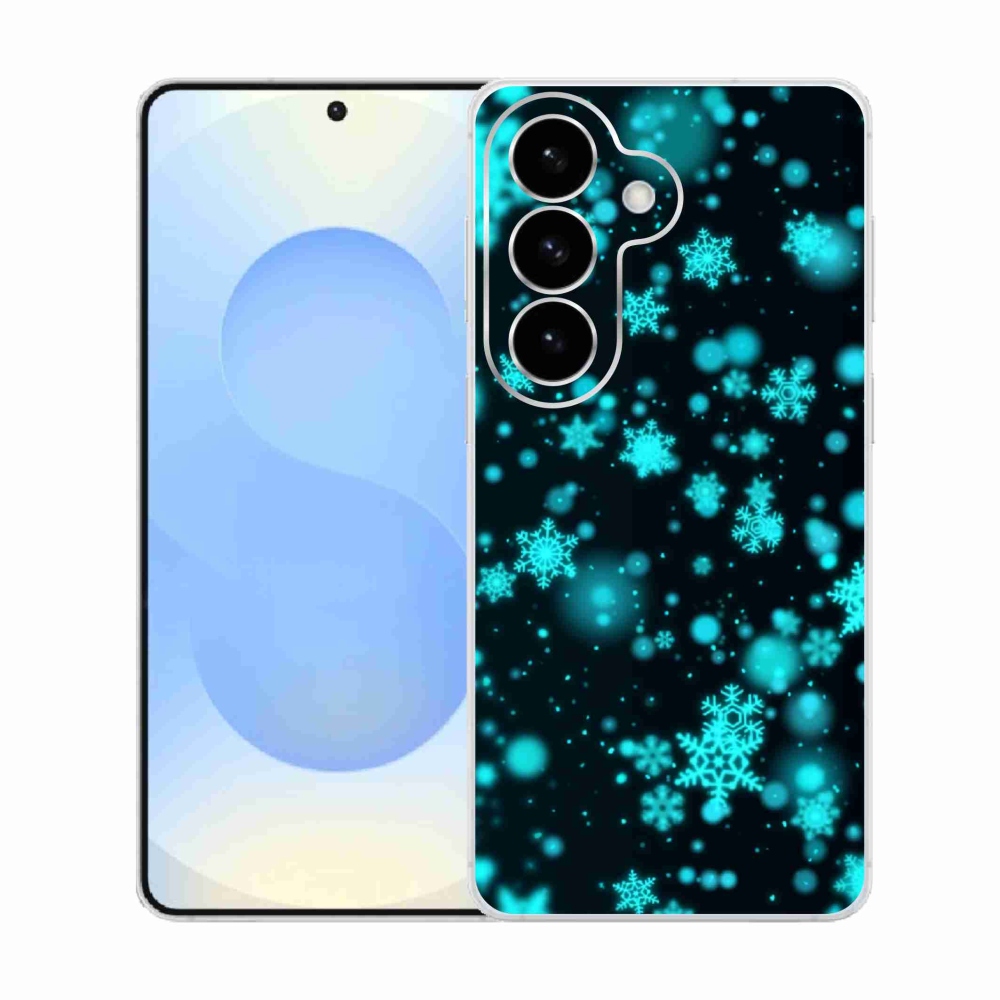 Gelový kryt mmCase na Samsung Galaxy S26  - sněhové vločky 1