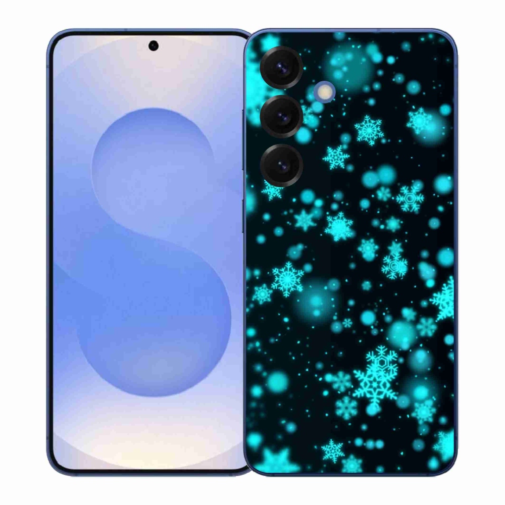 Gelový kryt mmCase na Samsung Galaxy S26+ - sněhové vločky 1