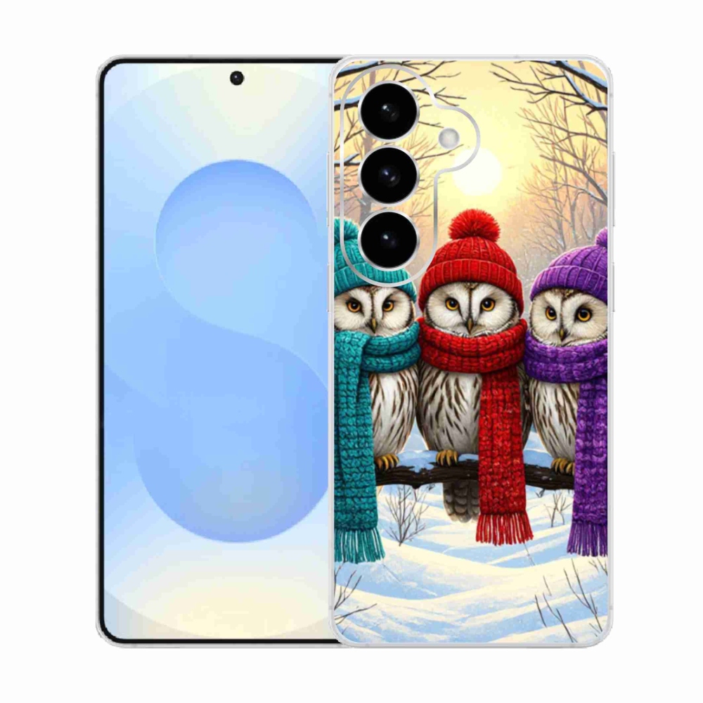 Gelový kryt mmCase na Samsung Galaxy S26  - soví přátelé