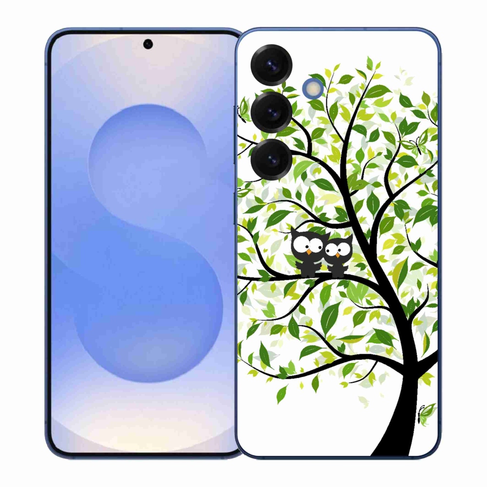 Gelový kryt mmCase na Samsung Galaxy S26+ - sovičky na stromě